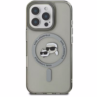 Karl Lagerfeld IML Metal Karl&Choupette Head MagSafe Ümbris jaoks iPhone 16 Pro - must