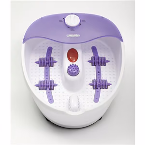 Mesko MS 2152 – foot massager with 3 accessories, white/purple