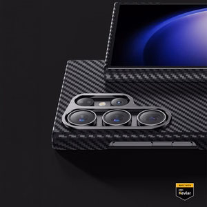 Benks Magnetic Armor Air Kevlar Ümbris Metal Frame 600D jaoks Samsung Galaxy S24 must