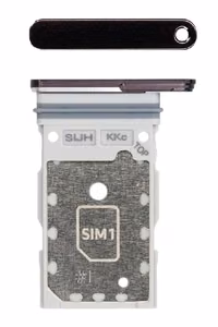 SIM card holder Samsung S908 S22 Ultra Dual Phantom Black original (service pack)