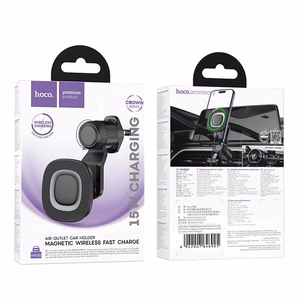 Juhtmevaba car phone hoidja Hoco 15W dashboard HW30 must