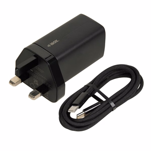 iBOX C-65 must, GaN 65W universaalne laadija UK pistik
