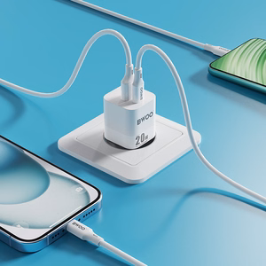 BWOO CDA156 PD seinalaadija 1x USB-C 1v USB 20W valge