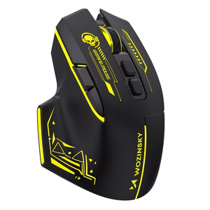Wozinsky WMGB-1181 Wireless Optical Gaming Mouse 3200 DPI with Built-in Battery and Backlight - Black and Yellow