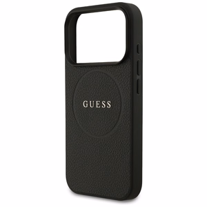 Guess Grained Ring MagSafe ümbris jaoks iPhone 17 Pro - must