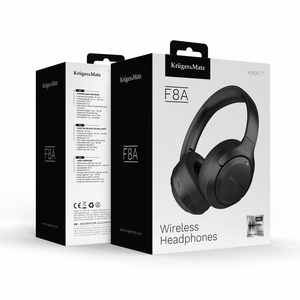 Krüger&Matz F8A juhtmeta kõrvaklapid ANC-ga, mustad