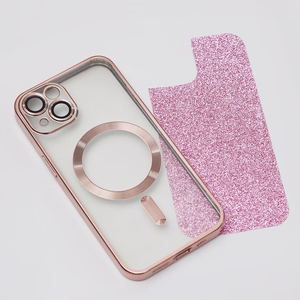 Glitter Chrome Mag ümbris jaoks iPhone 13 6,1" roosa