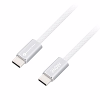Cable USB C to USB C Forcell F-Energy QC4.0 PD 5A 240W Cafule Color 1,2 m CBN1 white
