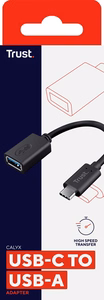 Trust Calyx USB-C USB-A adapteri kaabel must