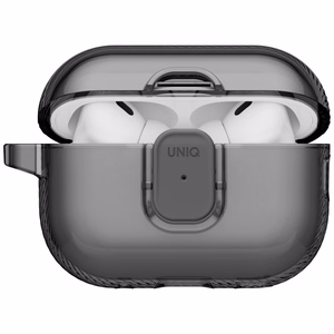 Uniq Glase Pro Ümbris jaoks AirPods Pro 3 Lock Ümbris - Läbipaistev must