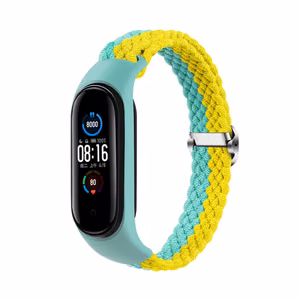 Punutud rihm Smart Band M3/M4/M5/M6 mündiroheline-kollane