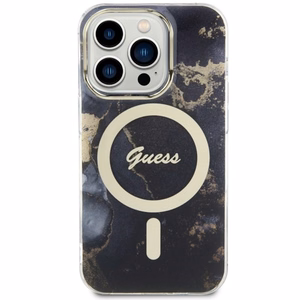 Guess GUHMP14LHTMRSK iPhone 14 Pro 6.1" must/must hardcase Golden Marble MagSafe