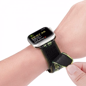 Rihm Dux Ducis Outdoor Apple Watch 42mm/44mm/45mm must / roheline