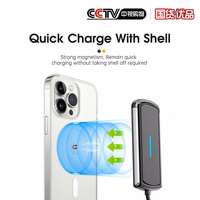 Juhtmevaba laadija Essager "Aurora" Magnetick Alus / Laadija Must 15W (Magsafe Compatible)