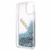 Guess GUHCP12LGLVSBL iPhone 12 Pro Max 6.7" sinine/sinine kõvakott Glitter Vintage Script