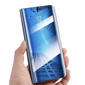Smart Clear View ümbris jaoks Samsung Galaxy S23 FE sinine