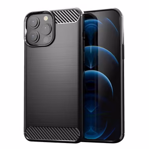 Carbon Case Paindlik kate TPU ümbris iPhone 13 Pro Max jaoks must