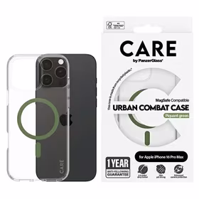 CARE by PanzerGlass Flagship Ümbris iPhone 16 Pro Max 6.9" roheline/roheline MagSafe 1372