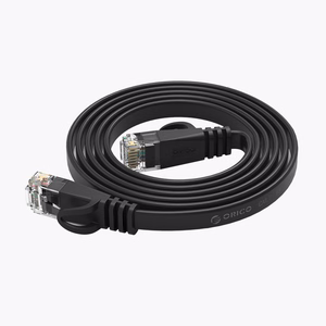 Orico PUG-C7B CAT7 10Gbps RJ45 Etherneti võrgukaabel interneti LAN lapik 8m - must