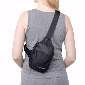 Wozinsky WMS-W1 veekindel unisex mini õlakott telefonile kahe lahtriga - must