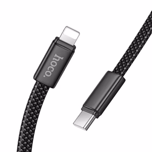 Flat Kaabel USB C to USB C Hoco 3A 60W 1 m X125 valge