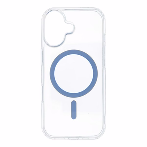 Ümbris iPhone 17 jaoks, Drop Glue Colorful Ring Mag Cover, ühildub MagSafe'iga, helesinine
