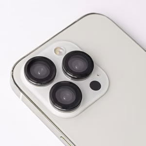 Set of lens glasses for Samsung Galaxy S25 black frame (3 pcs)