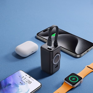 Joyroom JR-W13 5000mAh Wireless Power Bank for Apple Watch + USB-C and Lightning – Black
