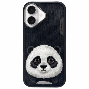 Nimmy Big Eyed Pet 2.0 Panda ümbris jaoks iPhone 16 - must