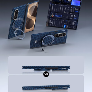 Benks Magnetic Armor Grid Air Grand Combo ümbris (C.K.FL.SA.BE.0051) Samsung Galaxy Z Fold 8 Ultra mudelile, sinine
