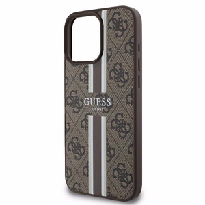 Guess 4G Printed Stripes MagSafe iPhone 16 Pro Ümbris - Brown