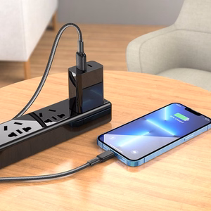 Кабель USB A to Lightning Hoco 2,4A 1 м X69 чёрно-белый