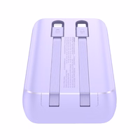 Joyroom JR-PBC06 mini energiapank sisseehitatud USB-C / Lightning kaablitega 30W 10000mAh - lilla
