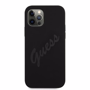 Guess GUHCP12LLSVSBK iPhone 12 Pro Max 6.7" must/must kõvakott Script Vintage