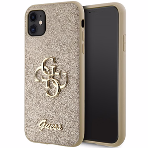 Guess GUHCN61HG4SGD ümbris jaoks iPhone 11 / Xr - kuldne Glitter Script Big 4G
