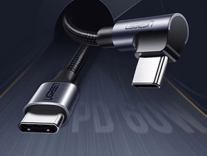 Ugreen US255 50125 USB-C (sirge) / USB-C (nurgaga) PD QC kaabel 60W 3A 2m - hall