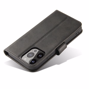 Wallet Ümbris with Stand jaoks iPhone 15 Pro Magnet Ümbris - must