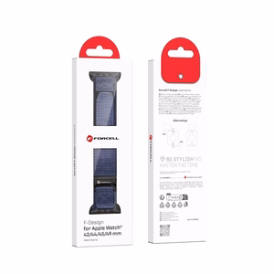 Strap to Apple Watch Forcell F-Design FA05 nylon hook-and-loop 42 / 44 / 45 / 49 mm sinine