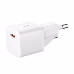 Мини сетевое зарядное устройство Baseus GaN5 20W (белое)