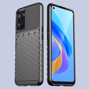 Thunder Case paindlik soomustatud kate Oppo A76 / Oppo A36 / Realme 9i jaoks must