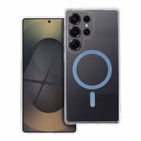 Drop Glue Colorful Ring Mag Cover compatible with MagSafe jaoks SAMSUNG S25 ULTRA light sinine