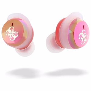 Guess Bluetooth headphones GUTWSJ144ESF TWS + docking station fuchsia/fuschia Iridescent 4G Printed Logo