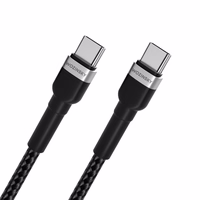 Wozinsky WNBCC1 USB-C / USB-C PD 65W kaabel 1 m - must
