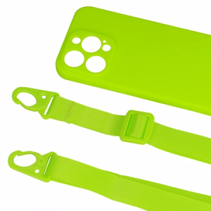Strap Silicone Ümbris jaoks Iphone 11 design 2 lime