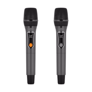 60 W aktiivkõlar 2 juhtmevaba UHF-mikrofoni, SD, Bluetoothi, FM-i, USB ja LED-iga