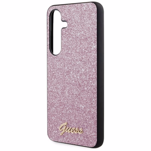 Guess Glitter Script ümbris jaoks Samsung Galaxy S24+ - lilla
