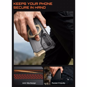 Supcase UB Grip Mag MagSafe ümbris Samsung Galaxy S26-le - must ja pruun