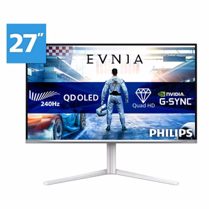 Philips Evnia 6000 27M2N6501L/00 monitor 67,3 cm (26,5") 2560 x 1440 pikslit Quad HD QD-OLED valge