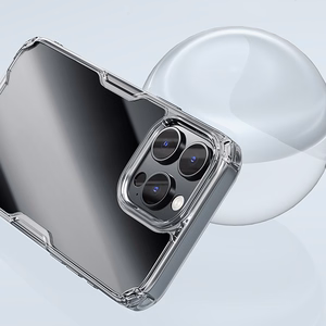 Чехол Nillkin Nature Pro для iPhone 16 Pro - прозрачный и белый