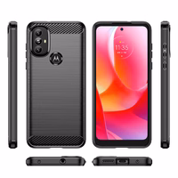 Carbon Case Paindlik ümbris Motorola Moto G Power 2022 must